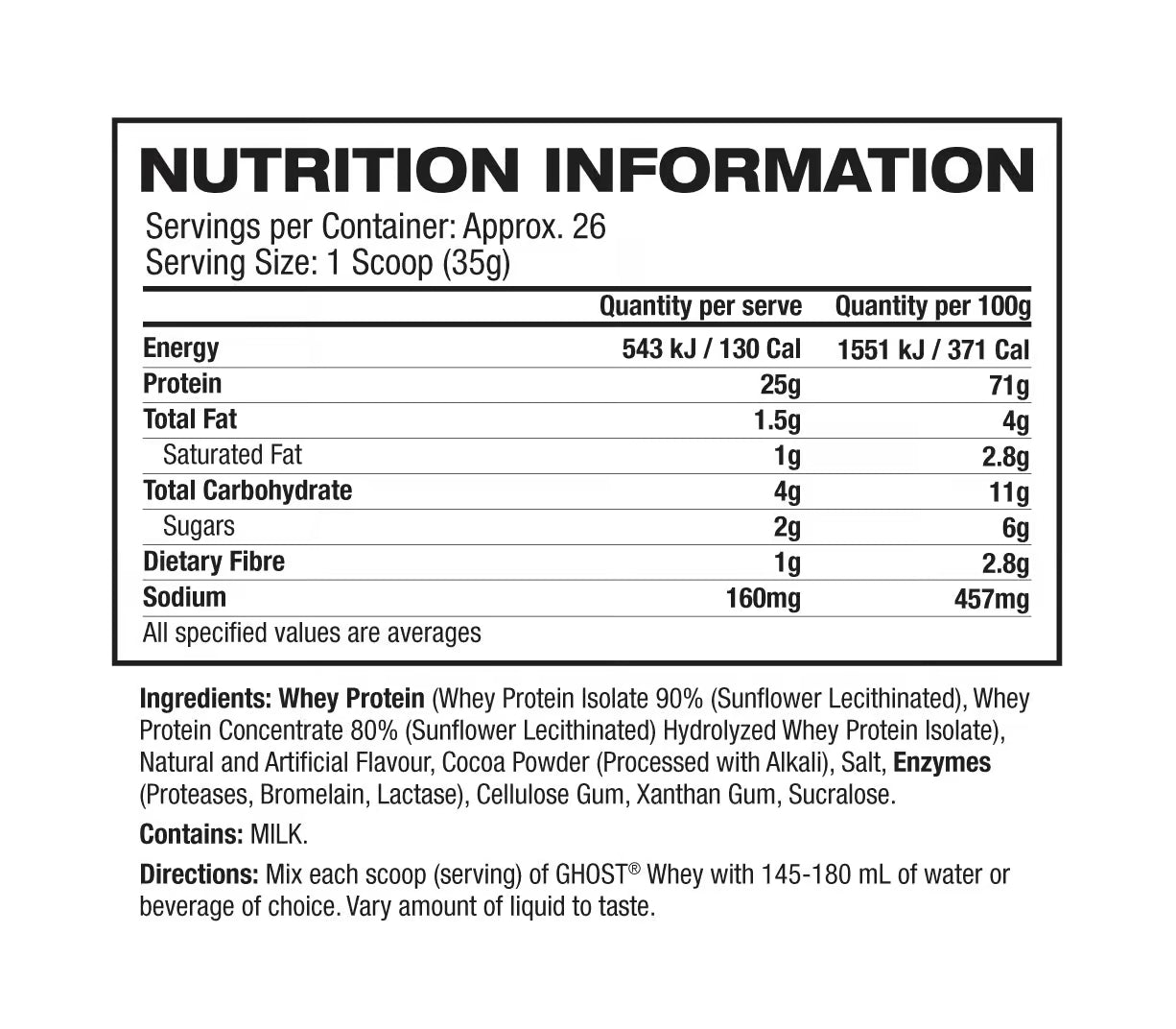 Nutritional Information