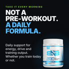 Apex is not a pre-workout. A daily formula taken every morning.