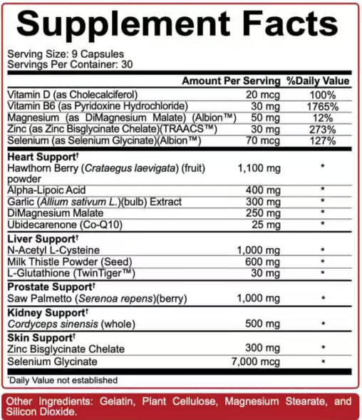 5% Nutrition Liver And Organ Defender nutrition information panel nutrition panel
