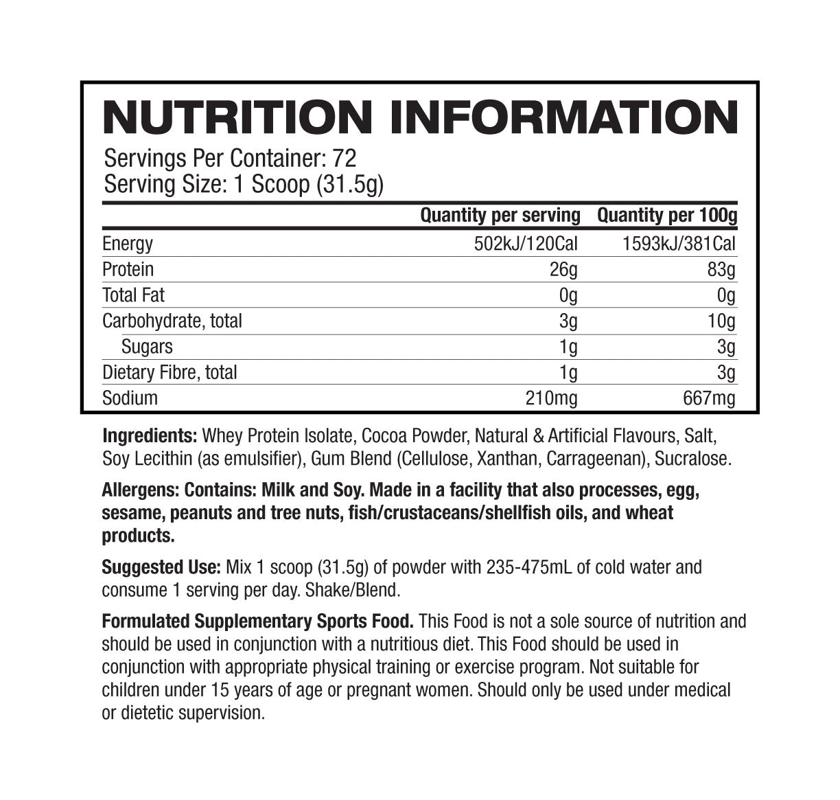 Nutritional Information