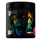 Black Wolf Pre-Workout tub, Skattered Rainbow Candy