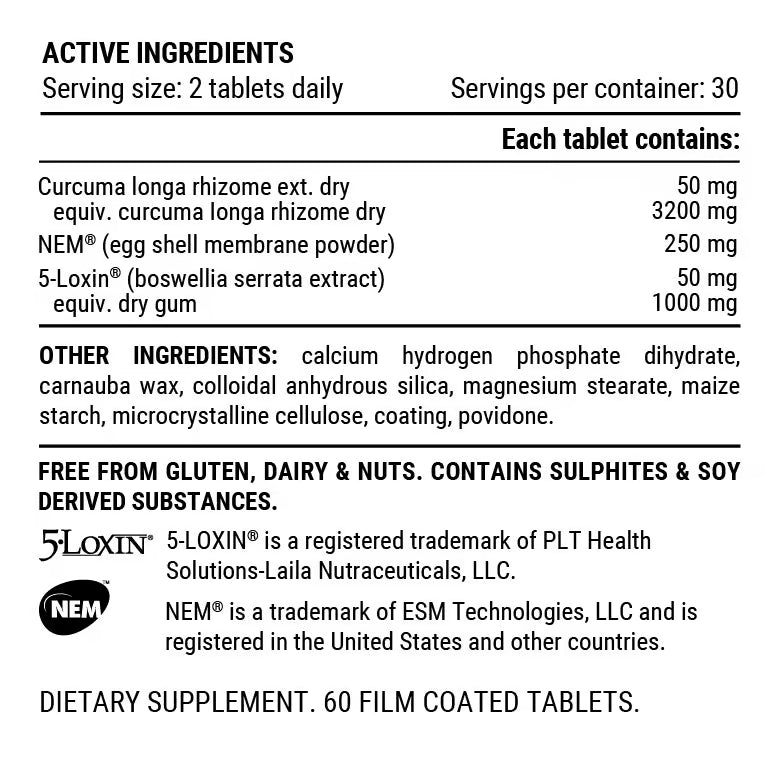 Pillar Performance Motion Armour nutrition information panel nutrition panel