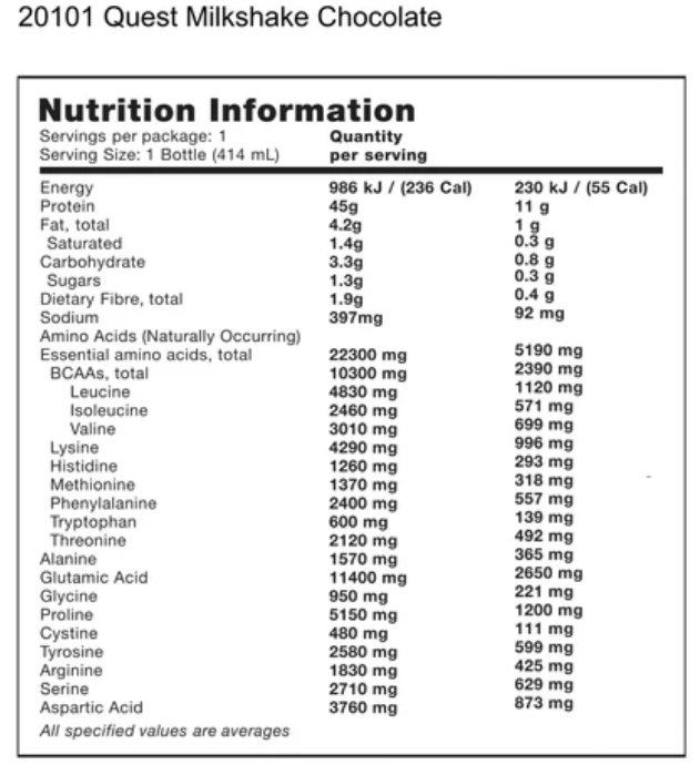 Nutritional Information