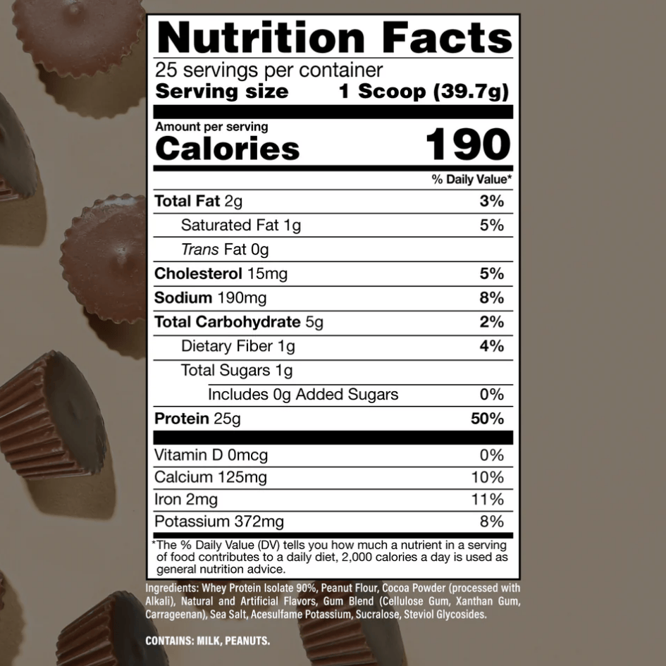 RAW Nutrition CBUM Itholate nutrition information panel nutrition panel