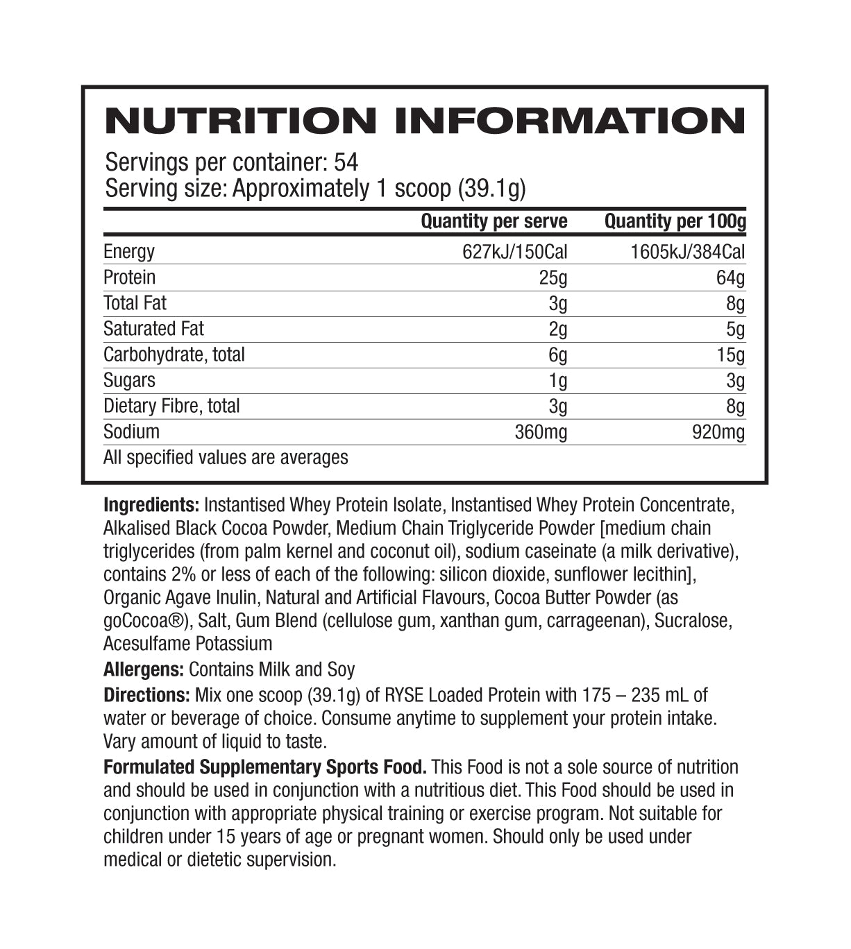 Nutritional Information