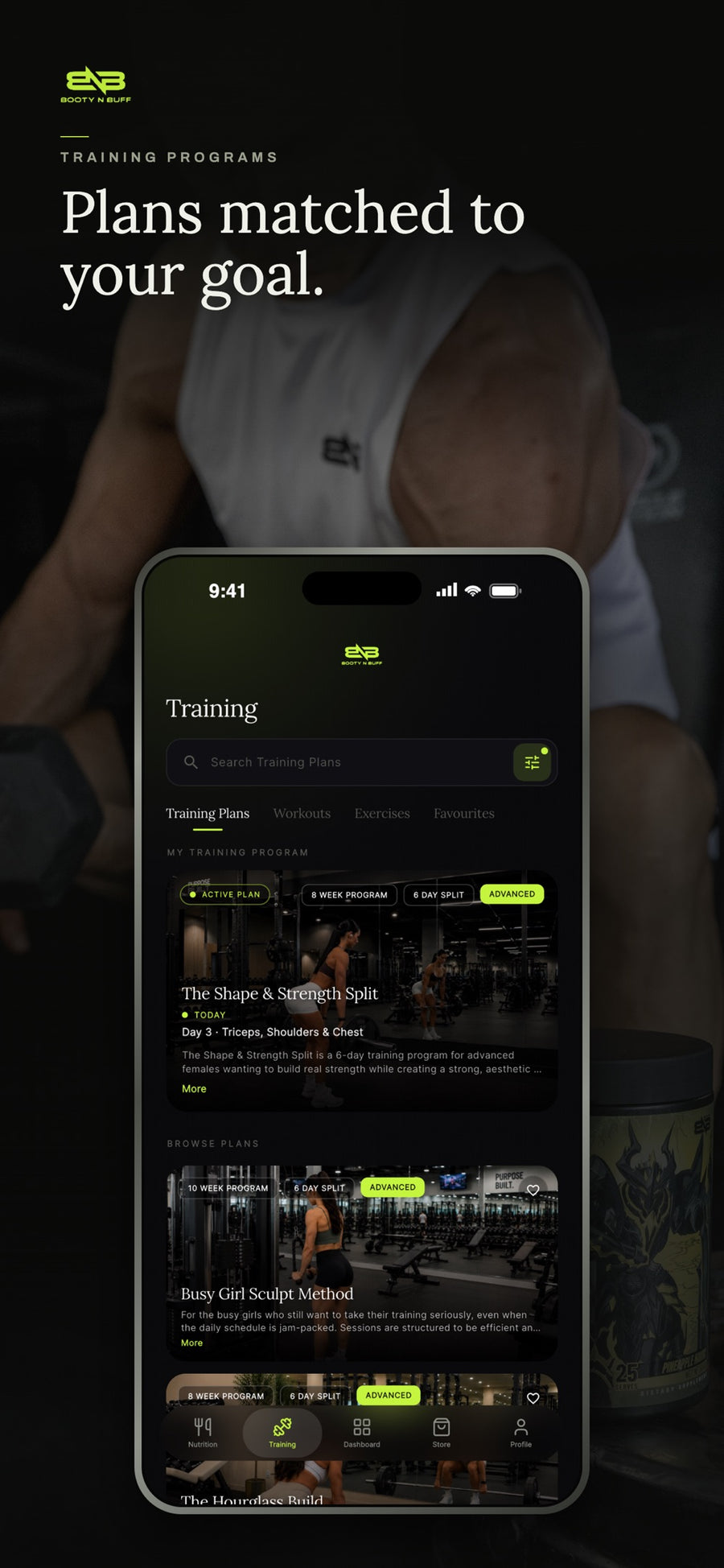Booty N Buff app plans