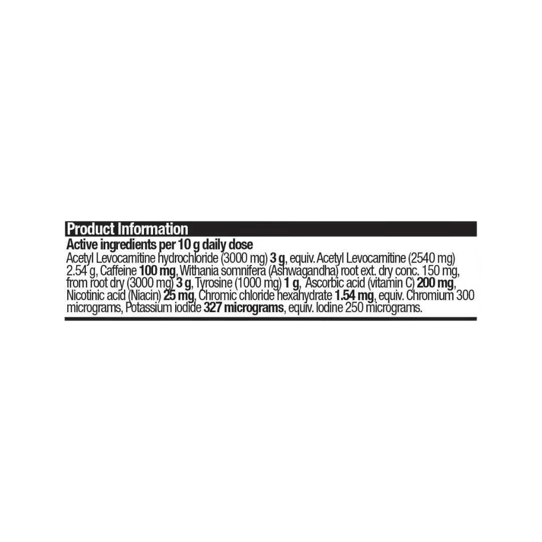 Body Science Shred Carnitine nutrition information panel nutrition panel