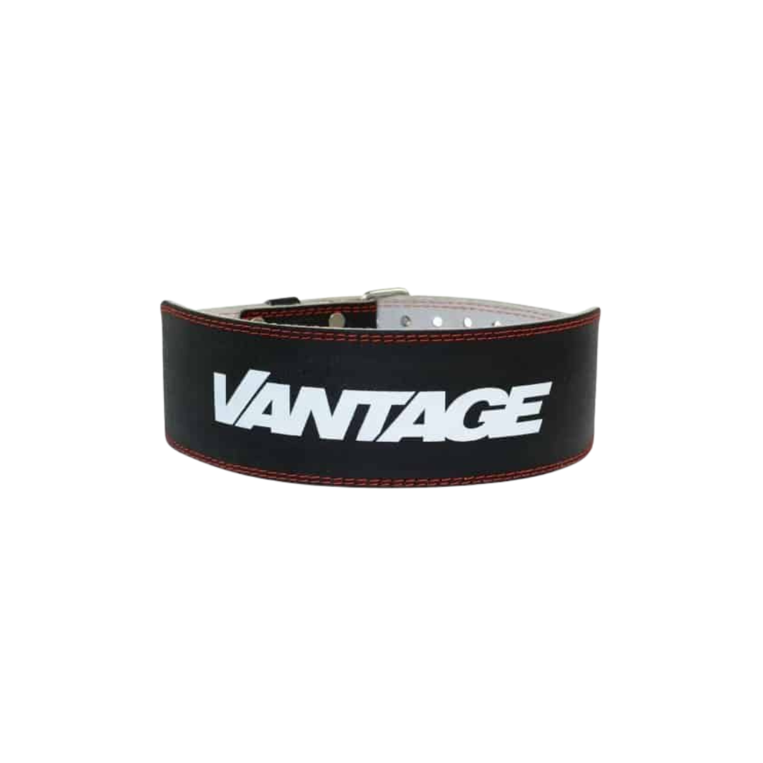 Leather Weight Lifting Belt 4-Inch Black - Booty N Buff 